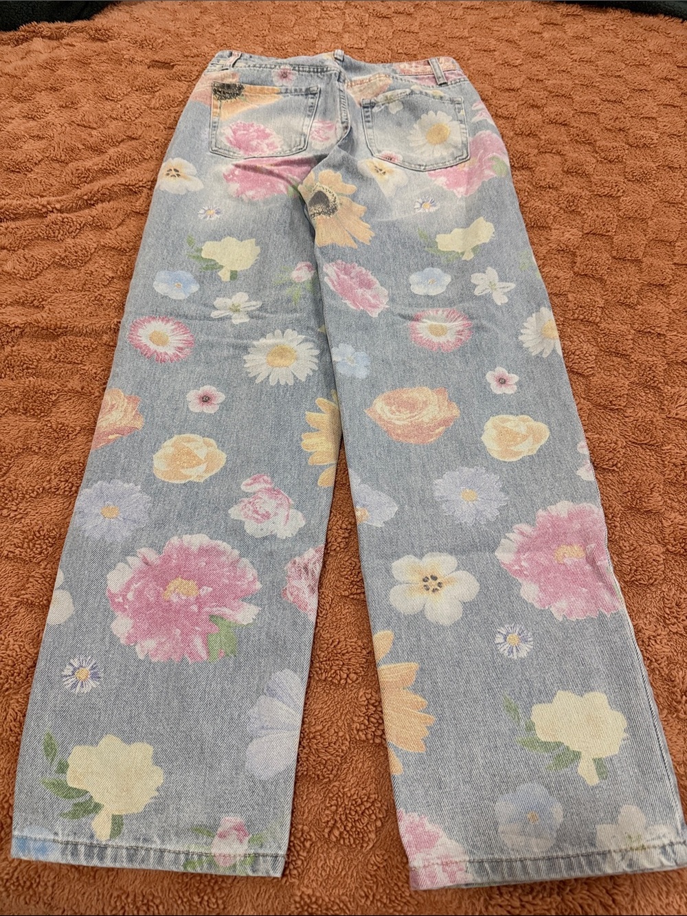 wild fable Light Blue Floral Straight-Leg Jeans - Picture 2 of 4